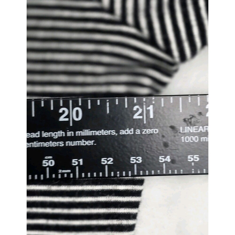 Lauren Ralph Lauren Women's XL Black & White Stripe Pajama Shirt - Picture 5 of 7
